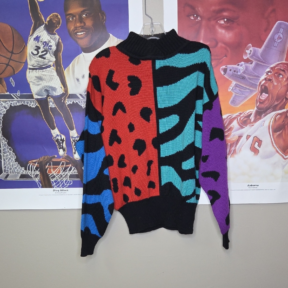 Vintage Obermeyer Multicolor Turtleneck Sweater